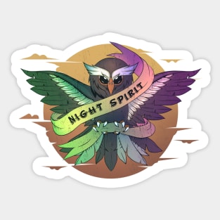 Night Spirit Owl Sticker